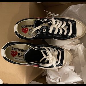 Brand New Black Converse Comme des Garçons size 7